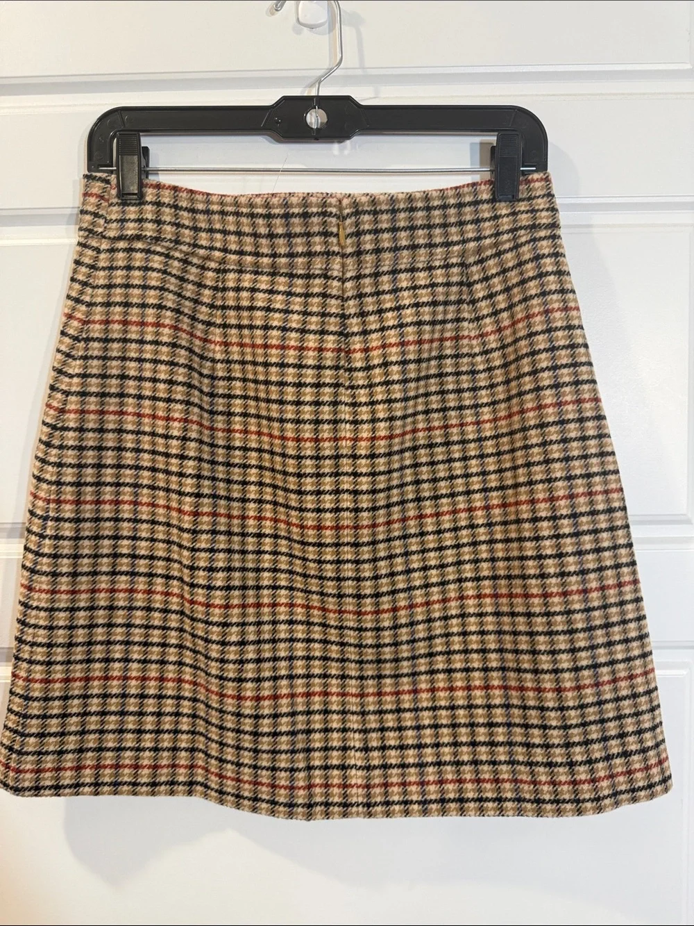 J.Crew Houndstooth Tweed Mini Skirt Brown Tan Women's Size 4 NWT